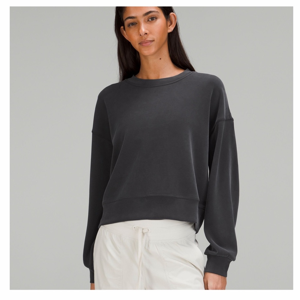 🌟NWOT🌟 lululemon athletica Charcoal Softstreme Oversized Crew